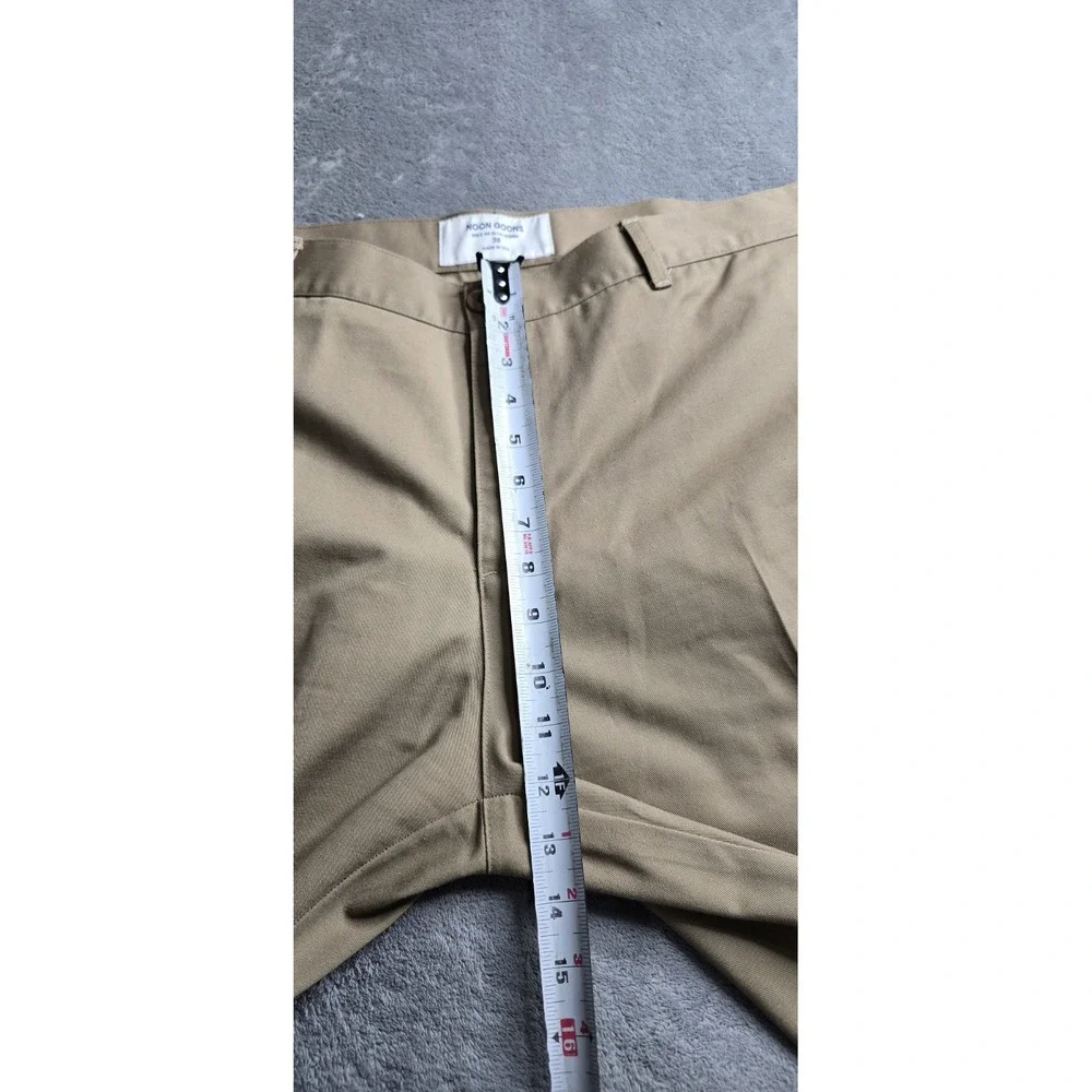 Noon Goons Pants Mens 36x34 (38) Khaki Tan Casual Club Trousers Creased USA Made